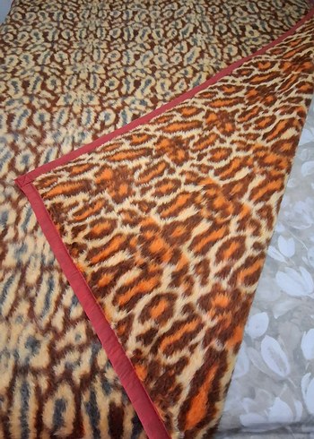 sıfır yün  Kahverengi battaniye - Görsel 2