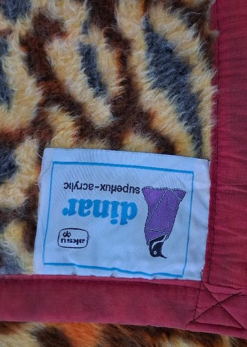 sıfır yün  Kahverengi battaniye - Görsel 4