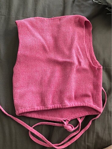s Beden Crop Pembe bershka