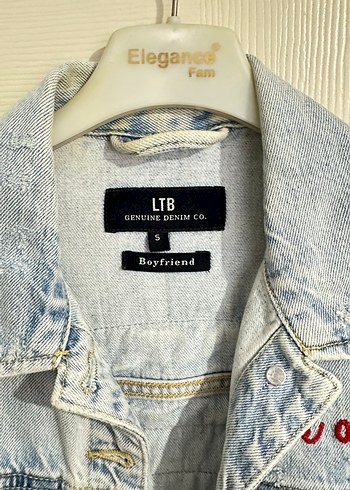 Nakışlı Gri Kadın Denim Ceket - Görsel 4