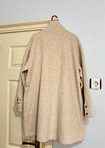 Düğmeli Bej Midi Kadın Kaban Sıfır Etiketli Ürün Marka temsili - Görsel 6