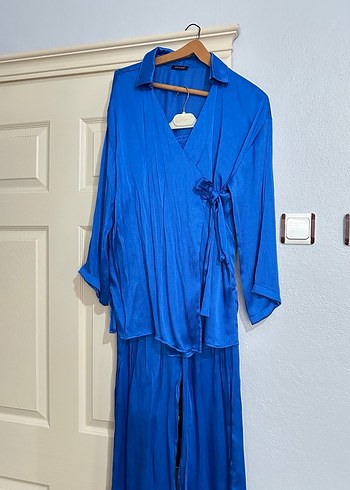 Kadın Mavi Uzun Kollu  Takım - Görsel 2