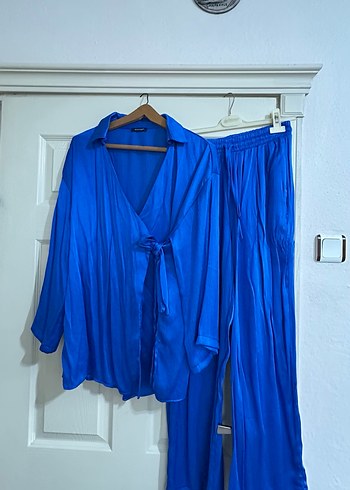 Kadın Mavi Uzun Kollu  Takım - Görsel 3