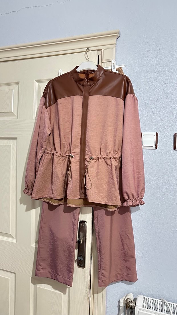 Kadın Bel Detaylı Midi Takım(Gül Kurusu) - Görsel 3