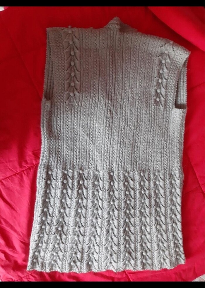 El emeği örgü yelek. - Görsel 2