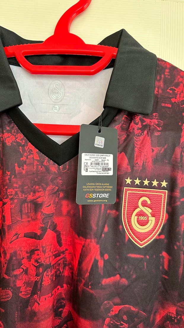 Sıfır Kırmızı Siyah Baskılı Unisex Gs Forması ve Orijinal Kupa - Görsel 3