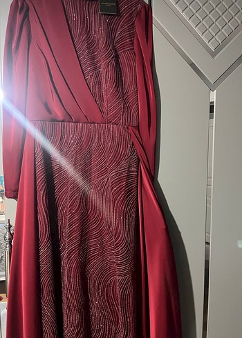 Bordo abiye - Görsel 3