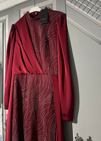 Bordo abiye - Görsel 2