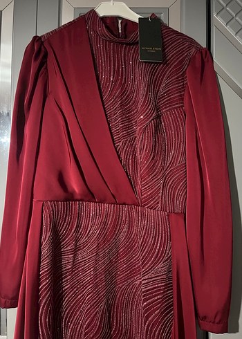 Bordo abiye - Görsel 5