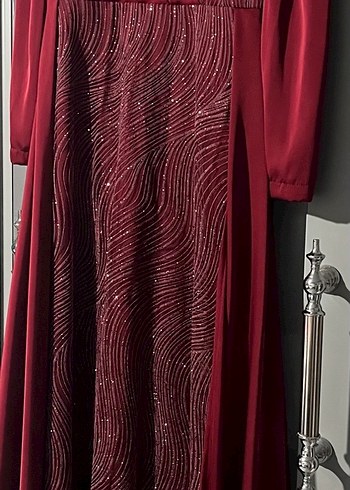 Bordo abiye - Görsel 7