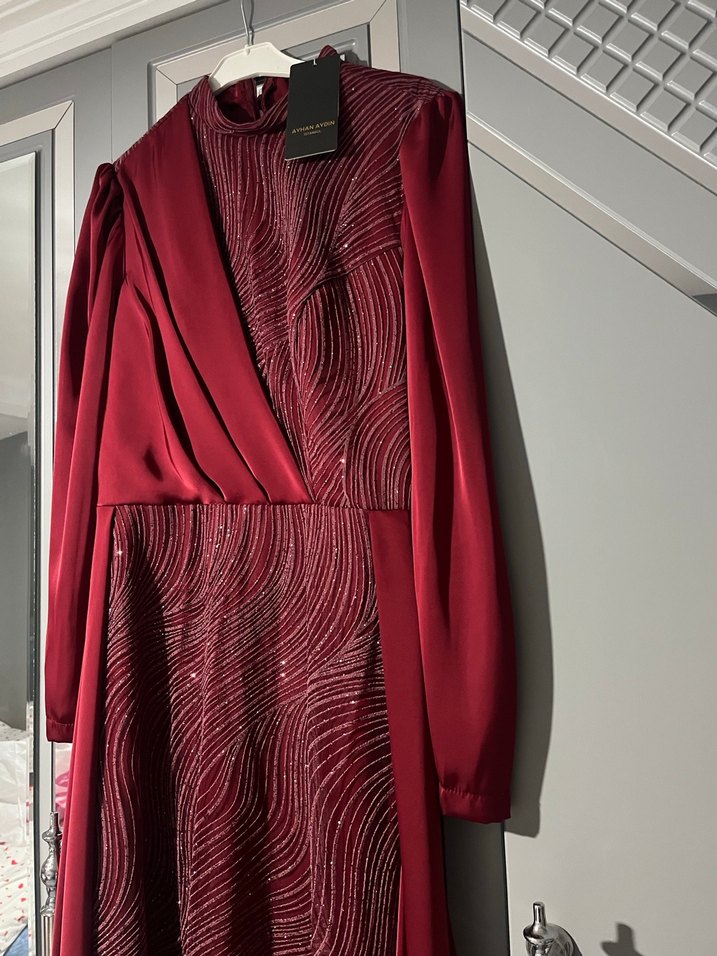 Bordo abiye - Görsel 2