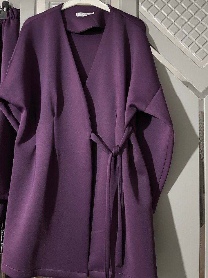 Kadın Mor  tesettür takım - Görsel 4