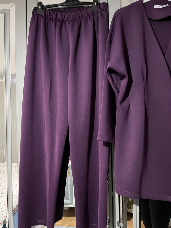 Kadın Mor  tesettür takım - Görsel 3