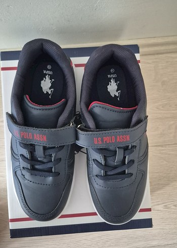 Gri Erkek Çocuk Sneakers Velcro Bantlı - Görsel 2