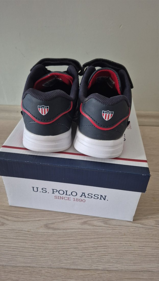 Gri Erkek Çocuk Sneakers Velcro Bantlı - Görsel 4