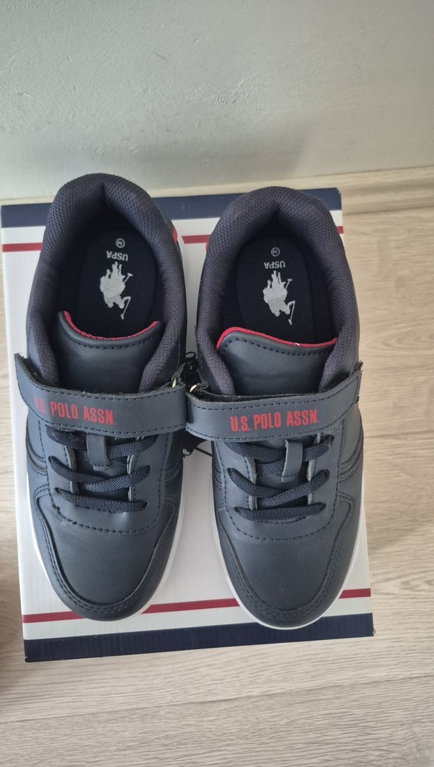 Gri Erkek Çocuk Sneakers Velcro Bantlı - Görsel 2