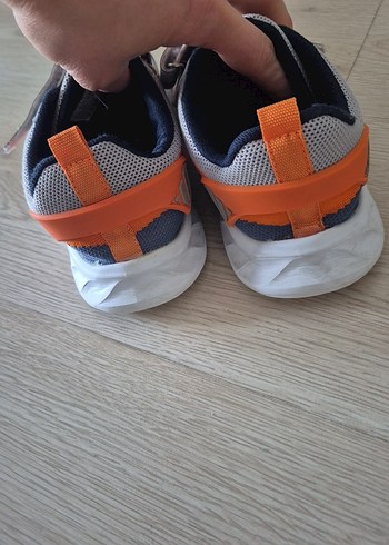 Gri Erkek Çocuk Spor Ayakkabı Velcro - Görsel 3