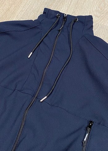 Kadın Lacivert Fermuarlı Yüksek Yakalı Ceket - Görsel 2