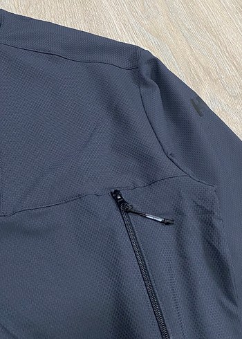 Yüksek Yakalı Fermuarlı Füme Kadın Ceket - Görsel 3