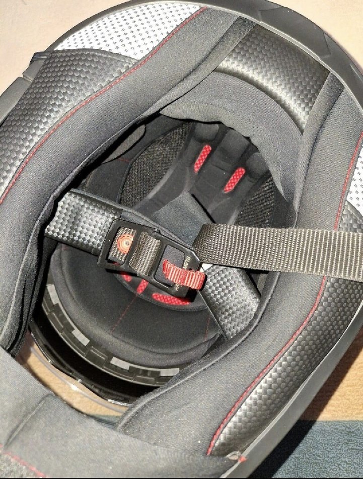 Diger Kırmızı Gri Buckled Biker Kask - Görsel 3