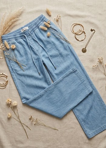 LC Waikiki Lcw Jeans M 38 Beden Yuksek Bel Bagcikli Denim Pantolon