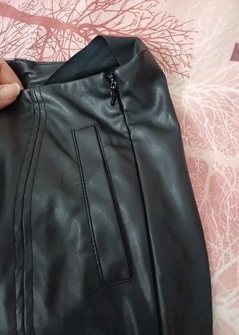 38 Beden Kadın Siyah Deri pantolon