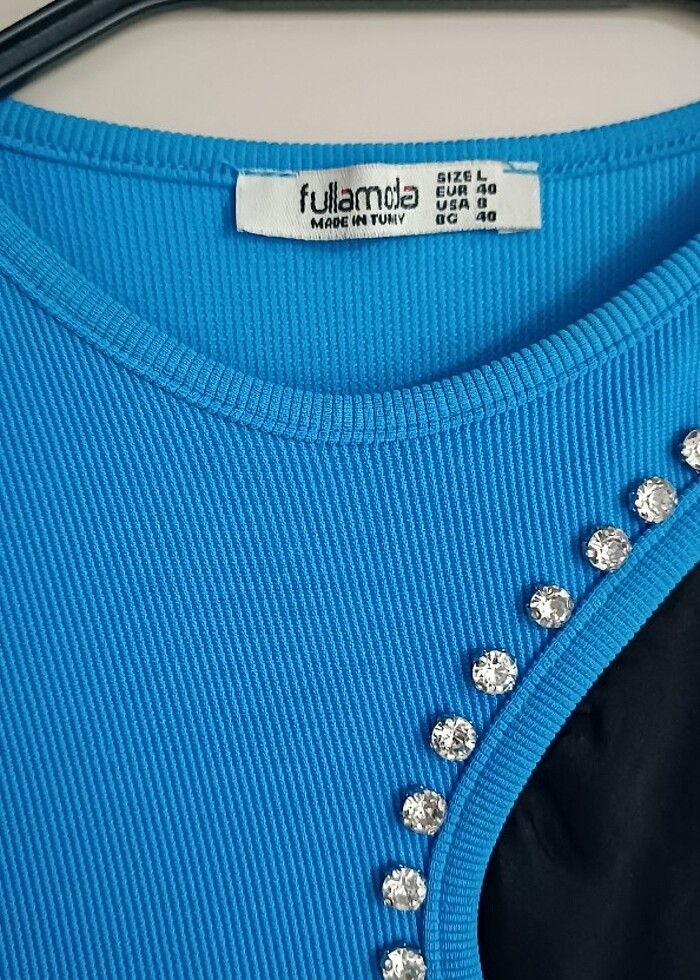 Saks mavisi elbise  - Görsel 4