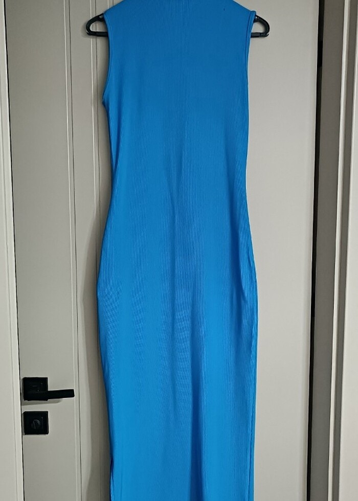 Saks mavisi elbise  - Görsel 5