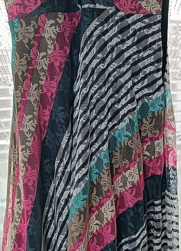 Güpür kumaş elbise - Görsel 2