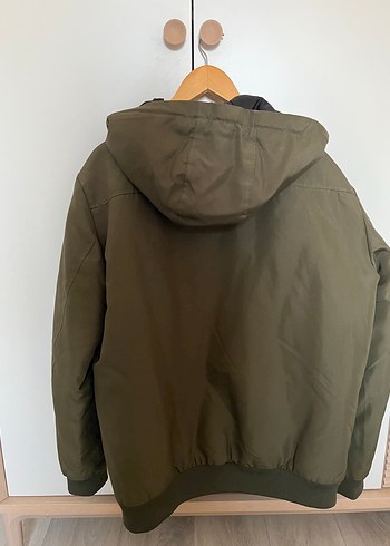 Diğer Only & Sons Erkek Haki Kapüşonlu Midi Kaban
