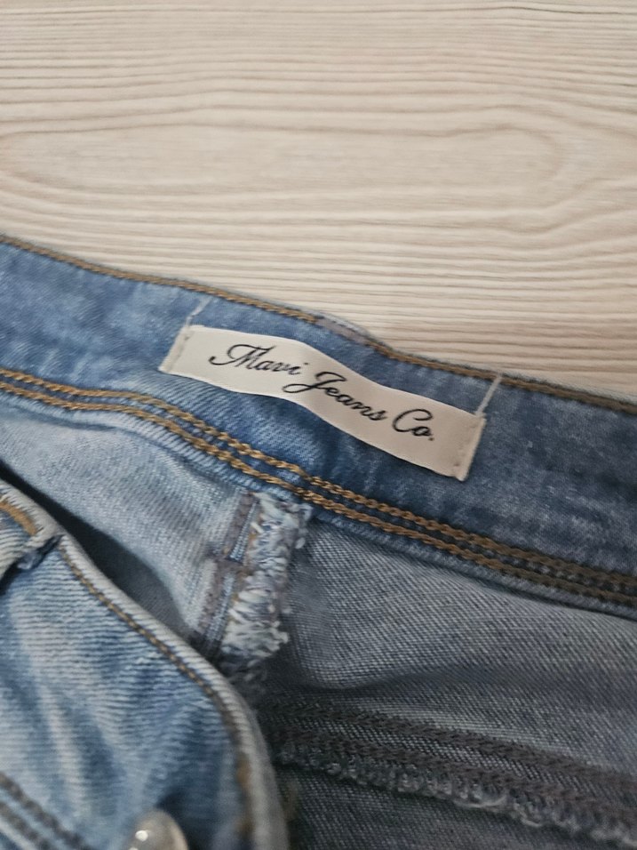 Gri Mavi Kadın Salaş Jean Pantolon - Görsel 3