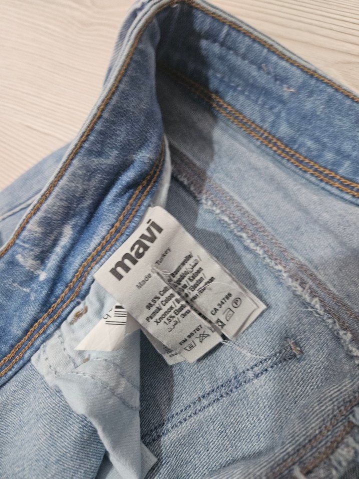 Gri Mavi Kadın Salaş Jean Pantolon - Görsel 5