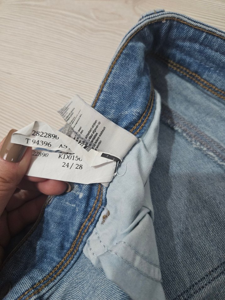 Gri Mavi Kadın Salaş Jean Pantolon - Görsel 4