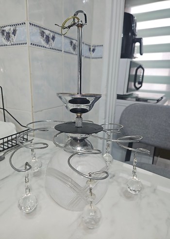 Beyaz ve Gri Kristal Avize - Görsel 3