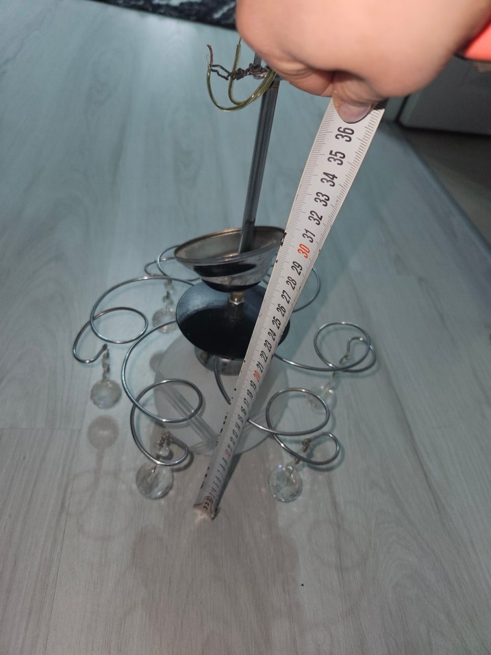 Beyaz ve Gri Kristal Avize - Görsel 4