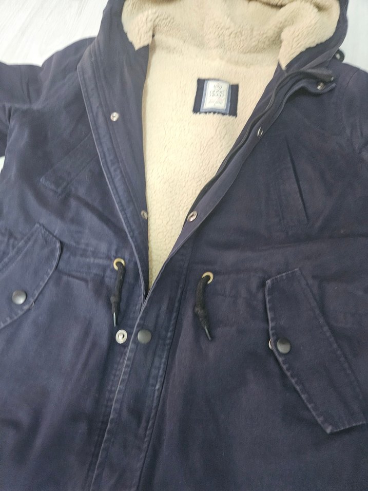 Düğmeli Lacivert erkek  Midi Mont - Görsel 3