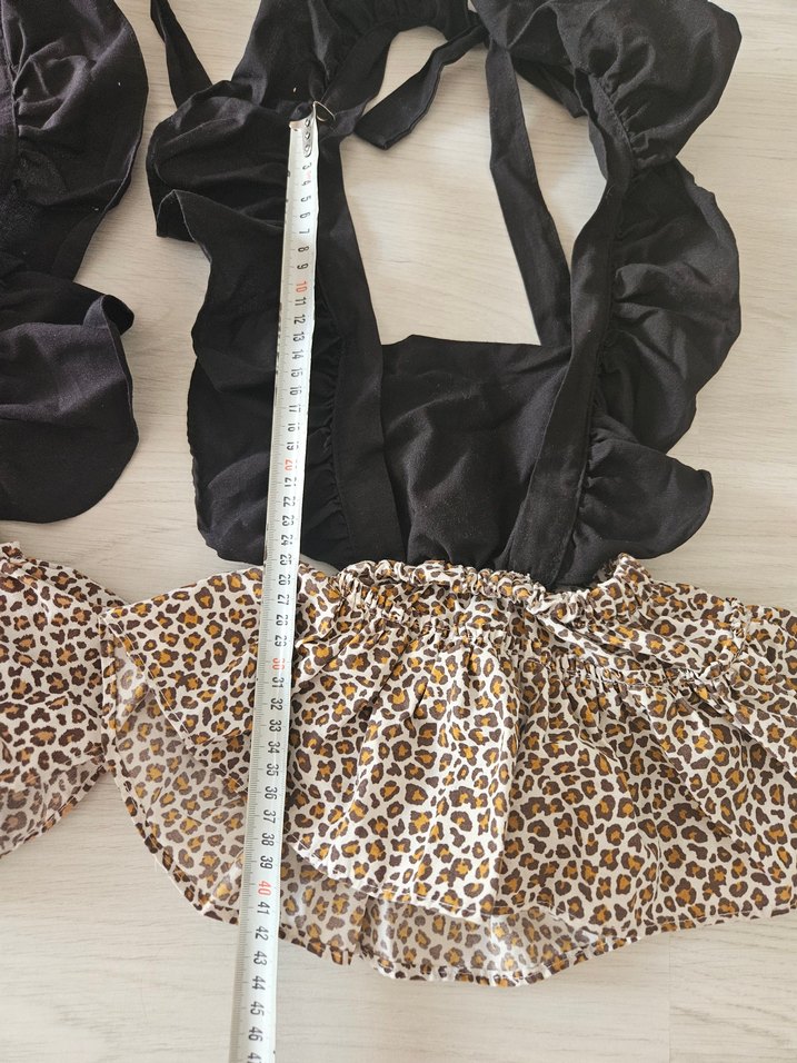 Kız Çocuk Leopar Desenli Fırfırlı Bolero - Görsel 3