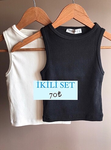 Siyah Beyaz Halter Yaka Crop