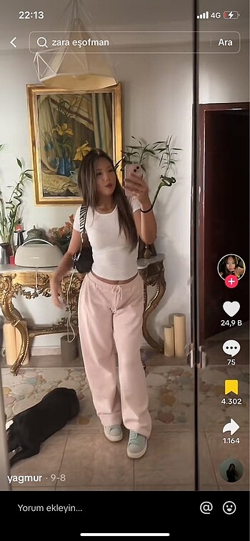 Zara Zara pembe eşofman altı