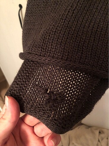 xl Beden gri Renk H&M oversize v derin yaka triko