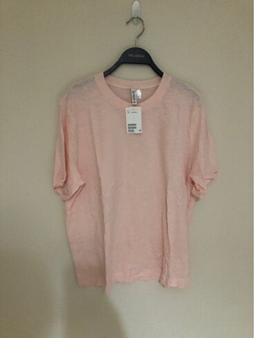 H&M pembe basic tişört