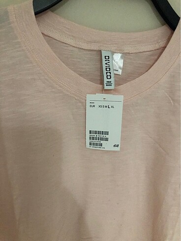 l Beden H&M pembe basic tişört