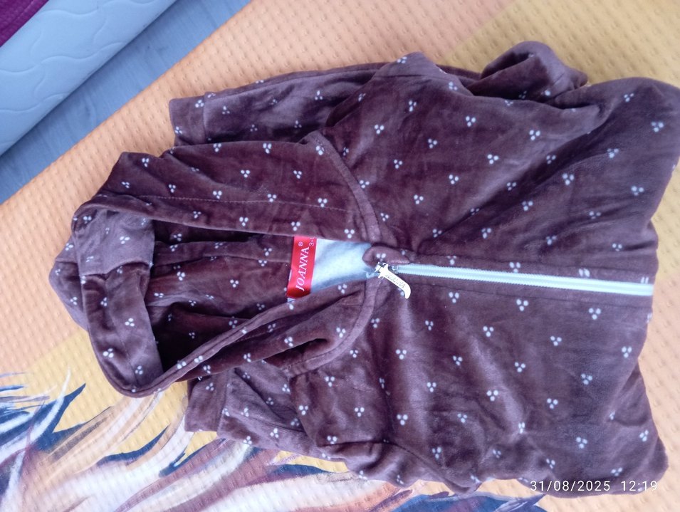 Kız Bebek Kahverengi Fermuarlı Tulum - Görsel 2