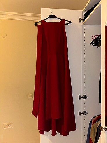 Bordo midi elbise