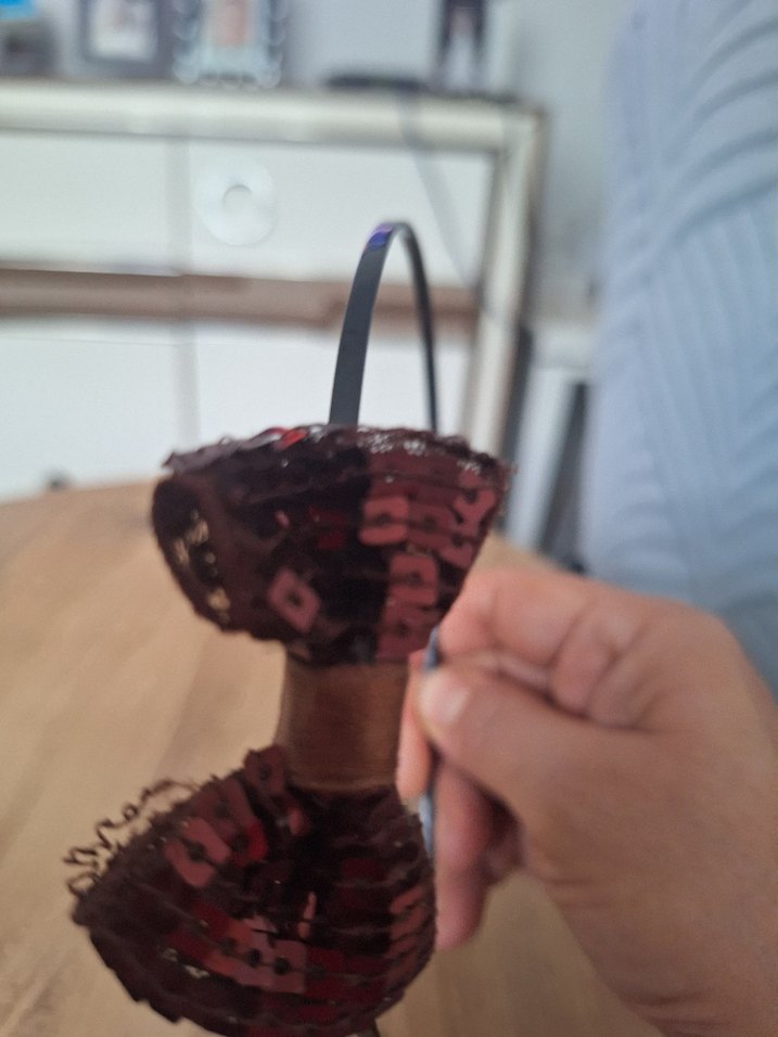 Kahvereng Pullu Fiyonk Saç Tacı - Görsel 4