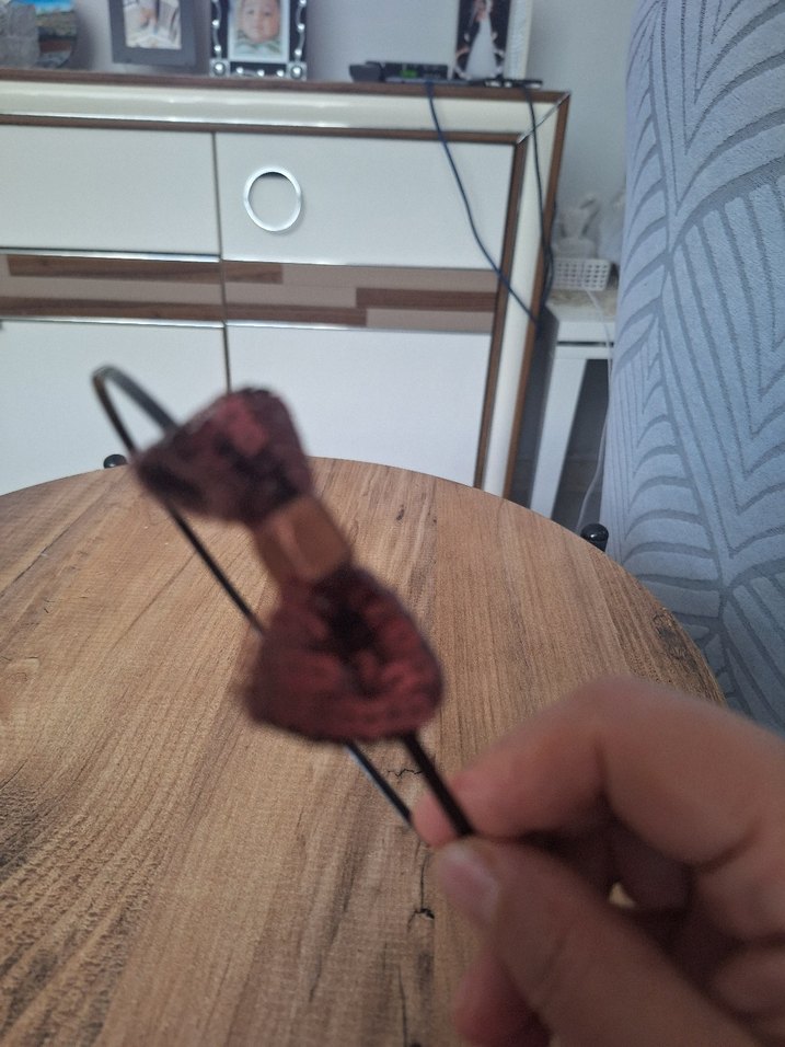 Kahvereng Pullu Fiyonk Saç Tacı - Görsel 3