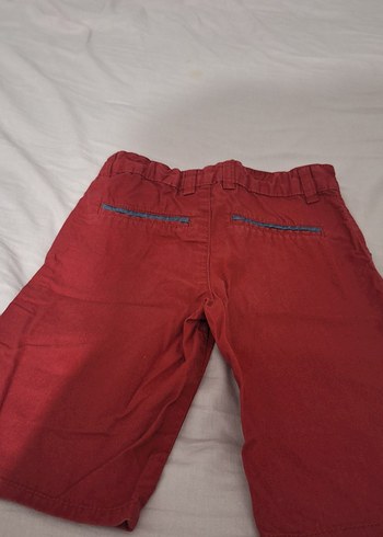 Düğmeli Kırmızı Erkek Şort - Görsel 5