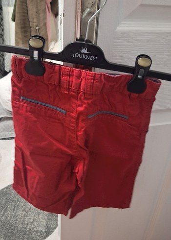 Düğmeli Kırmızı Erkek Şort - Görsel 3