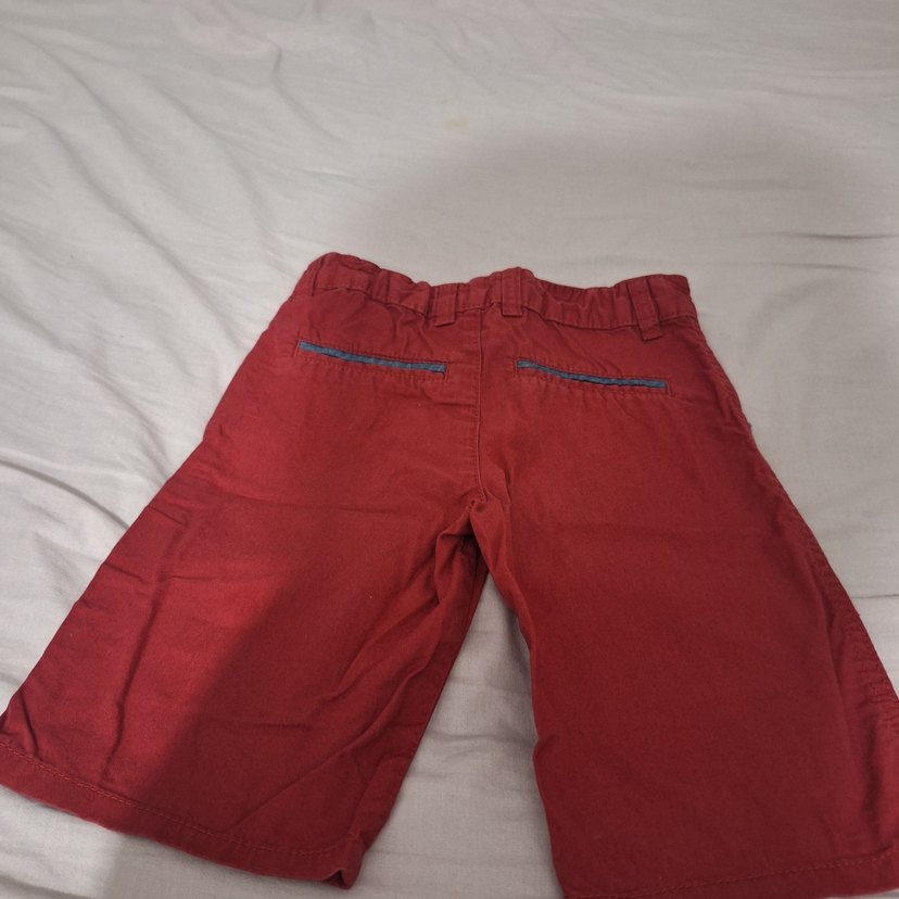 Düğmeli Kırmızı Erkek Şort - Görsel 5