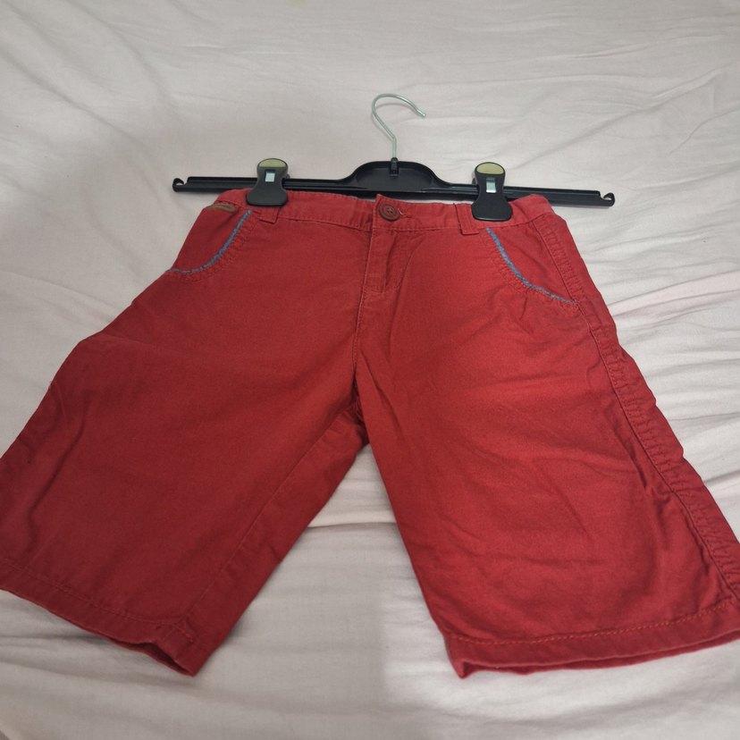 Düğmeli Kırmızı Erkek Şort - Görsel 4